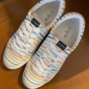 JCrew size 9 striped sneakers